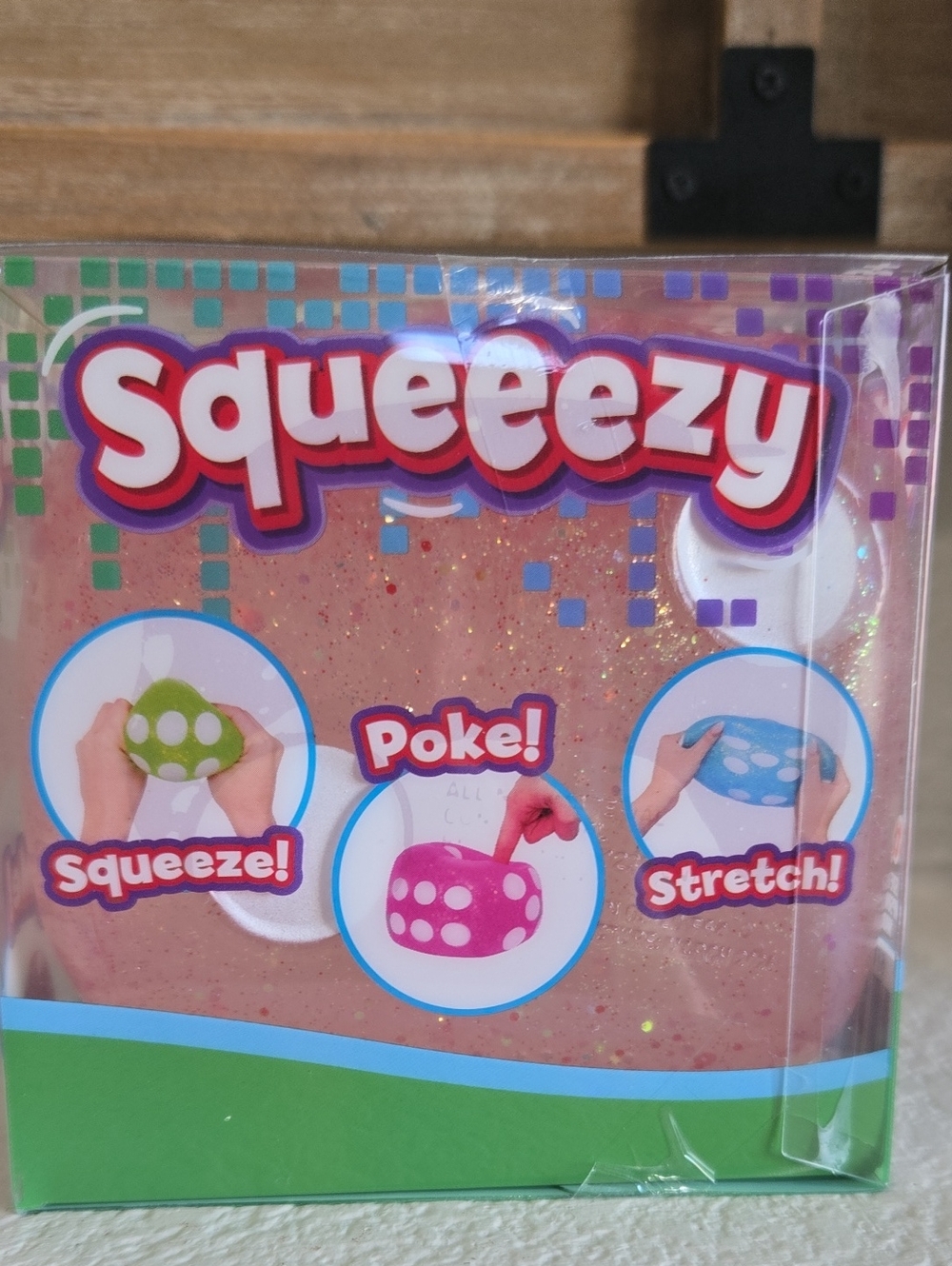 New Squeeezy Pink Colorful Pop Sensory Cube Toy